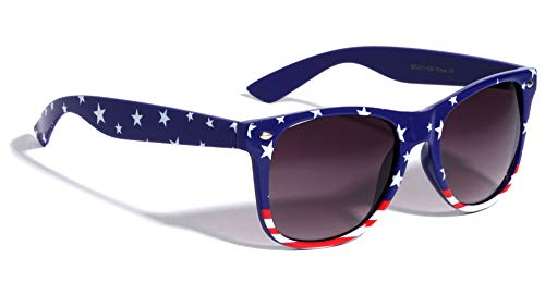 Classic Frame Frontal Side USA Flag Sunglasses3