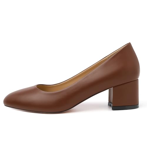 Image of SKYSTERRY Women's Low Heel Dress Pumps Shoes 2 Inch