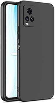 SK Case Silicone & Rubber Back Case with Soft Microfiber Lining Cushion Slim Shell Shockproof Protective Cover for Vivo Y73