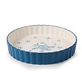Wisenvoy Pie Pan Tart Pan Quiche Ceramic Pie Dish Pie Plate Tart Pans 9 inch Tart Pan Deep Dish Pie