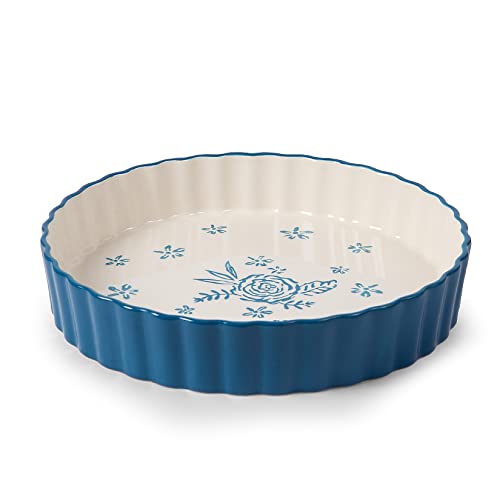 Wisenvoy Pie Pan Tart Pan Quiche Ceramic Pie Dish Pie Plate Tart Pans 9 Inch Tart Pan Deep Dish Pie Pan Quiche Pan #TOP7