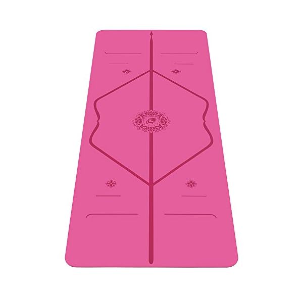Liforme-Gratitude-Yoga-Mat-Patented-Alignment-System-Warrior-like-Grip-Non-slip-Eco-friendly-and-Biodegradable-sweat-resistant-long-wide-and-thick-for-comfort-Special-EditionPink Liforme Gratitude Yoga Mat - Free Yoga Bag included - Patented Alignment System, Warrior-like Grip, Non-slip, Eco…