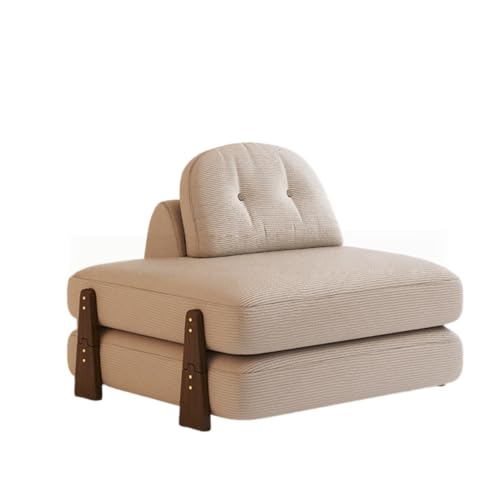 Joxoilsoソファーベッド 折り畳み リクライニング 座椅子 1人掛け クッション付き ふわふわ生地 コンパクト 一人暮らし 組立簡単 リビング 寝室 オフィス 来客用 (D)