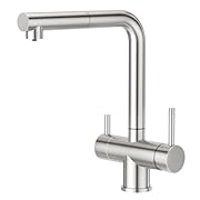 DISEÑO PRÁCTICO: Gracias a su diseño extraíble y a su aspecto elegante, el grifo 3 vías no sólo es extremadamente práctico, sino también elegante. La función giratoria de 360° permite la máxima flexibilidad para diversas tareas de limpieza y facilita...