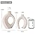 Lvases Snuggle Hollow Ceramic Vase Set of 2, Nordic Modern Boho ins Style Decorative Ceramic Aesthetic Flower Vase for Home Decor (Milky White W 6.3" X H 8.4")