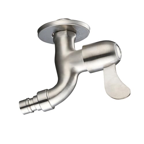 FIXOSHEE ステンレス製洗濯機用蛇口 冷水対応 高耐久水栓 家用トイレ 浴室兼用 漏れ防止 滑らかな開閉操作