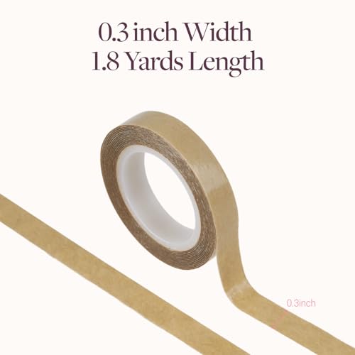 Image of GOO GOO Replacement Tape for Hair Extensions, Double Sided Tape Roll for Tape in Hair Extensions, 0.3inch * 1.8 Yards, Strong Hold Adhesive for Seamless Reapplication