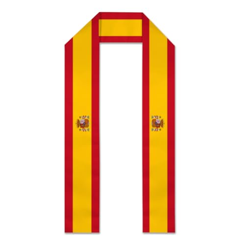 Spain flag Graduation Sash,Graduation Stole Scarf Gifts for International Student