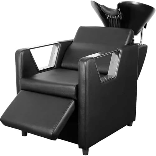 Adjustable Backwash Shampoo Chair with Leg Rest for Salon & Spa – Comfortable & Durable ABS Plastic Bowl
