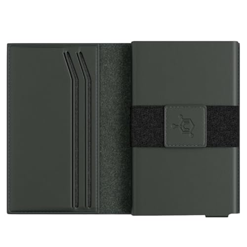 CODE 118 Bi-Fold Leather Case - Slim Minimalist Wallet Case for Men - Compact Card & Cash Holder Accessories - Full-Grain Leather sleeve for Front Pocket, Wallet Not Included (Bi-Fold, Urban Green)