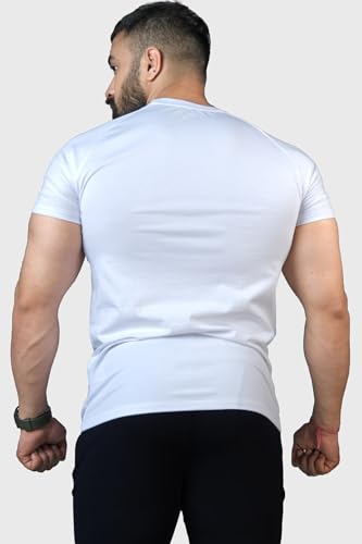 Image of FUAARK Men's Solid Slim Fit Sports Gym T-Shirt