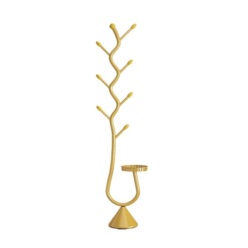 Zyyanshop Gold Coat Rack Tree Coat Racks Floor Furniture With Hooks Hat Hanger