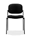 HON Scatter Office Chairs for Guests, Lobby, Offices, Waiting Rooms, Armless Stackable Chairs Comfy Desk Seating, Black