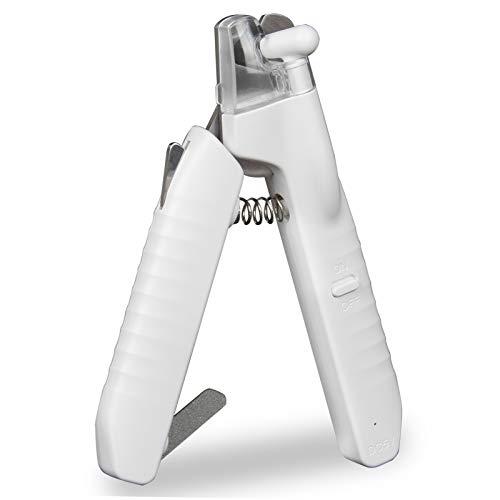 fayleer Coupe Ongles Chiens, Coupe Griffes Chien Coupe Griffes Chat Coupe-Ongles pour Animaux avec Lumière LED Ultra-Brillante, Verrou de Sécurité, Lime à Ongles Cachée, Conception Anti-éclaboussures