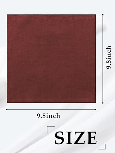 Image of Luckyvestir Pocket Squares for Men Solid Color Cotton Pocket Square Mens Handkerchief for Dinner Church Wedding