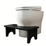 Zuxbolf Toilettenhocker aus Bambusholz Toilettenhocker Erwachsene Kackhocker für Verbesserten...