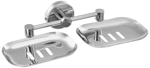 Image of Amazon Basics 304 Grade Stainless Steel Bathroom Soap Holder for Bathroom /Soap Stand /Soap Dish for Bathroom Accessories (Chrome)