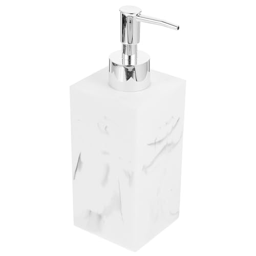 POPETPOP 大理柄詰め替えローションボトル ハンドソープディスペンサー 製密封設計 台所 浴室 洗面所対応 シンプルデザイン長持ち使用