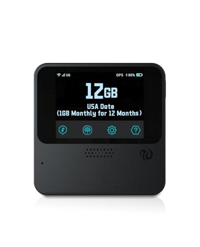 Image of Portable WiFi Hotspot for Travel | 1GB /mo Global Data for Life (12GB /yr) | 4G Mobile Hotspot, Built-in 5000mAh Battery, Supports 10 Devices, Qualcomm Chipset, Coverage in 120+ Countries,No SIM Card