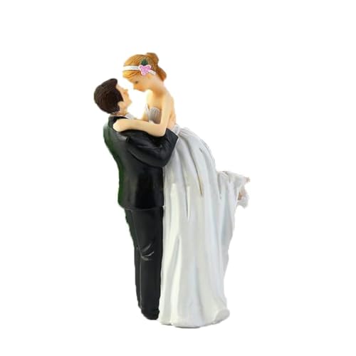 Figurines de gâteau de mariage élégantes pour couple marié et marié