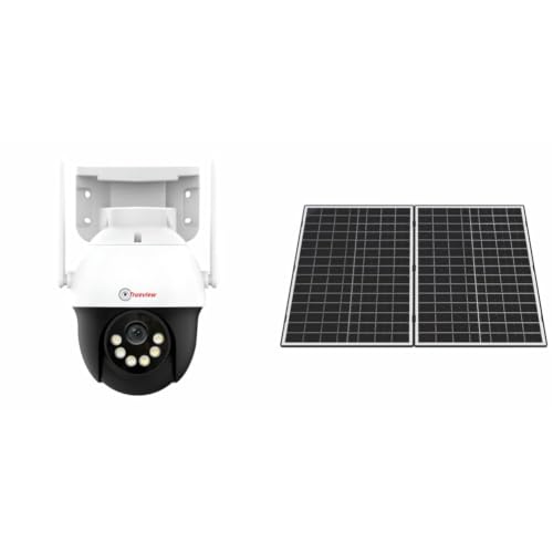 Image of Trueview 3MP Solar Camera 4G SIM Mini PT CCTV, Powered by 36W Solar Panel & 13500mAh Battery | Color Night Vision | 2-Way Audio | Human Detection | Supports 256GB Card & Cloud | IP66 | Alexa | STQC