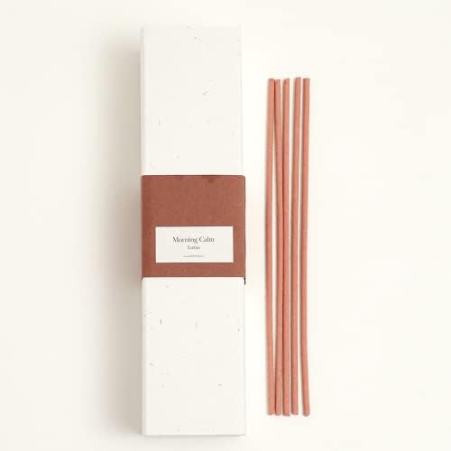 ATHIS-Seoul Incense Sticks Korean Traditional Style with No Bamboo Core - Less Smoke/Made in Korea, 60 Sticks (5.5in) (Morning Calm (Lotus))