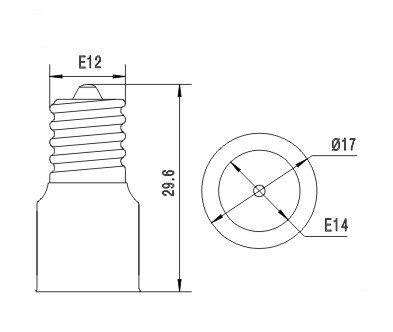 (Pack Of 5) E12 To E14 Adapter Converter, Candelabra Screw (E12) To Small Edison Screw (E14) Socket Reducer (White) #TOP3