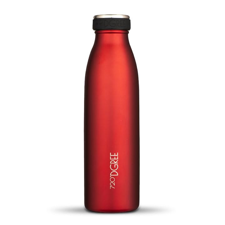 720°DGREE Vaccum Insulated Water Bottle “milkyBottle“ - 500 ml - BPA-Free, Leakproof, Thermo Stainless Steel Flask - Kids, Children, Sports, Kindergarten, School, Gym, Hot, Cold & Carbonated Drinks