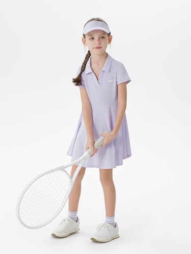 marc & janie Girls Tennis Dress Athletic Cooling Quick-Dry Short Sleeve V Neck Golf Dresses 5506764