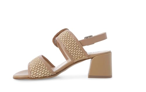 Sandale en cuir beige d'exception et raphia tressé main k35577