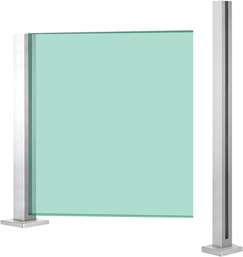 Geländer Glas Balkongeländer Geländerpfosten 65cm - 105cm Edelstahl Quadratisch Glasgeländer Langlebige Glasgeländerklemme Für Balkonterrasse Außenpool Terrassen(Color:End Post,Size:100cm) Geländer Glas Balkongeländer Geländerpfosten 65cm - 105cm Edelstahl Quadratisch Glasgeländer Langlebige Glasgeländerklemme Für Balkonterrasse Außenpool Terrassen(Color:End Post,Size:100cm)