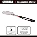 Steelman 29-Inch Telescoping Auto Inspection Mirror, Durable Steel, Articulating 3.25-Inch Round Mirror, Contoured Grip