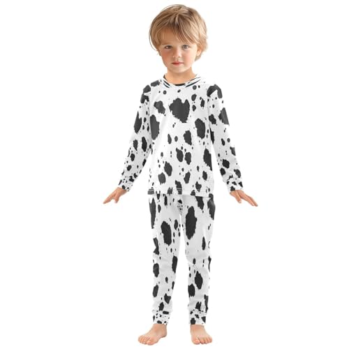Pajama Sets Long Sleeve Country Cow Animal Pattern Soft Comfy Sleepwear 2 Piece PJS 3-8T2