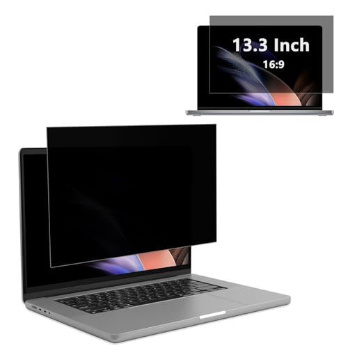 RanBluu Pantalla de Privacidad para Portátil de 13.3 Pulgadas, Filtro Privacy Screen Filter, Privacy de Film Extraíble Anti UV Protector de Pantalla para Ordenador (13.3 Pulgadas 16:9)