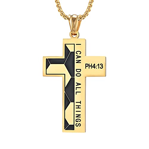 Preisvergleich Produktbild Ozzesy Anhänger Persönlichkeitskreuz, gotische Wikinger, Titaneisen-Halskette, geeignet für Ritter, Halloween, Partys, Feriengeschenke (einschließlich Kette),A