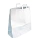 Produktbild 150 Papiertragetaschen Papiertüten Einkaufstüten Papier Weiß 100g/m² stark extragroß 45+17x47cm mit Flachhenkel