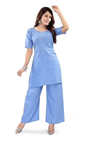 Image of Mom&Bae Women's Pure Cotton Printed Lounge Wear Comfy Night Suit Co-ord Set