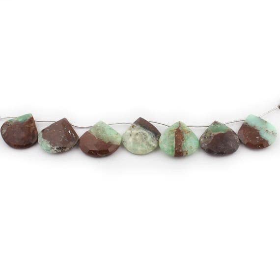 Chrysoprase bio facettée perles cœur briolette LKBEADS 28mm