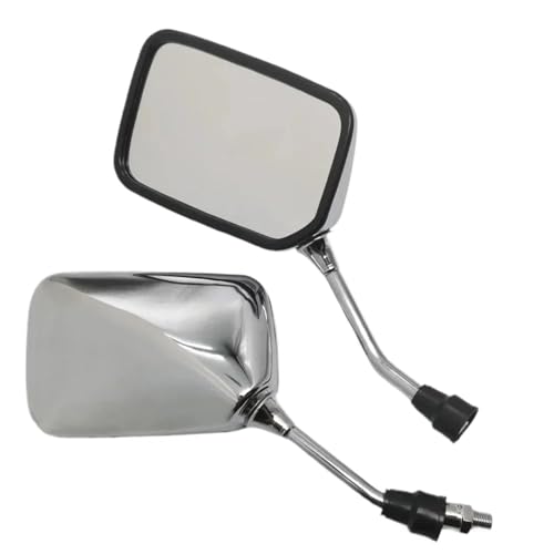 Retrovisores M10 de metal cromado con espejo cuadrado para scooter