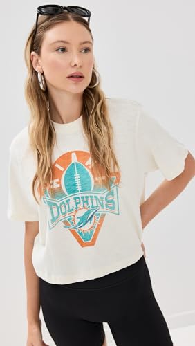 Women's Miami Dolphins Mock Neck Crop Tee2