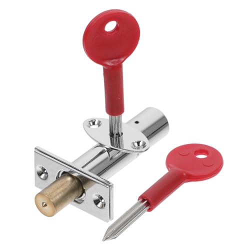 OSALADI Serrure Tubewell Mortaise avec Clé Cylindre de Porte Coupe Feu Verrou de Sécurité Polyvalent pour Coupe Feu Canalisation Finition Chromée