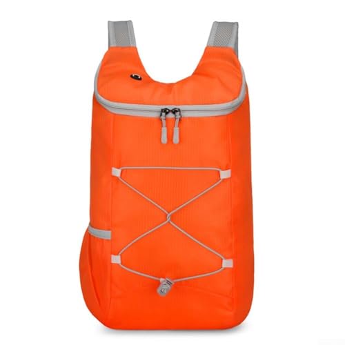 ZWEquipint Mochila ultraligera plegable para senderismo, impermeable, ligera, con conector para auriculares, para viajes, camping, viajes, color verde (naranja)
