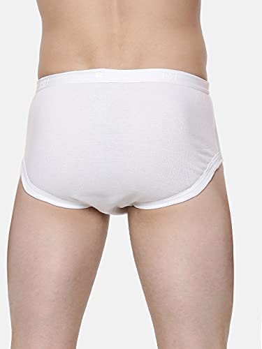 Image of RAMRAJ COTTON Men Pack Of 4 Solid Cotton Briefs | Soft Stretch Outer Elastic Waistband | Comfortable Daily Innerwear
