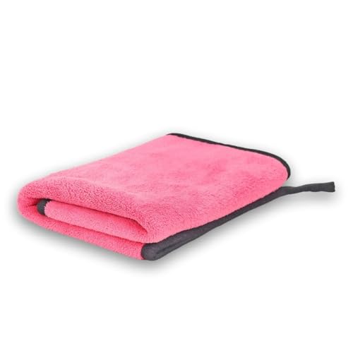 Image of Btag Microfiber Cleaning Cloth, 40x60 cms 600 GSM | Highly Absorbent,Lint and Streak Free, Multi-Purpose Wash Cloth for Kitchen,Car,Window,Stainless Steel,Silverwear(Pink 40x60cms) Pack of 1
