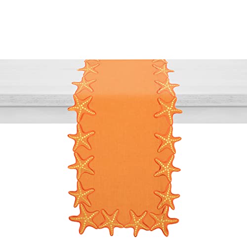 KASANOVA Camino 50x150 cm estrellas naranja naranja textil mesa y cocina