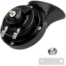 Augeny 300DB Super Loud Car Horn, 12V Waterproof Car Air Electric Snail Horn, Universal Accessories for Car, Motorcycle, Truck, Bike, Boat Black TZ-101, 1 PCS