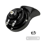 Augeny 300DB Super Loud Car Horn, 12V Waterproof Car Air Electric Snail Horn, Universal Accessories for Car, Motorcycle, Truck, Bike, Boat (Black TZ-101, 1 PCS)