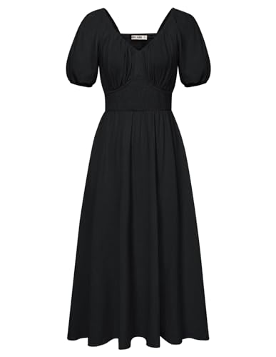 Robe Midi d'Été V-Col Fluide pour Silhouette Élancée et Confortable