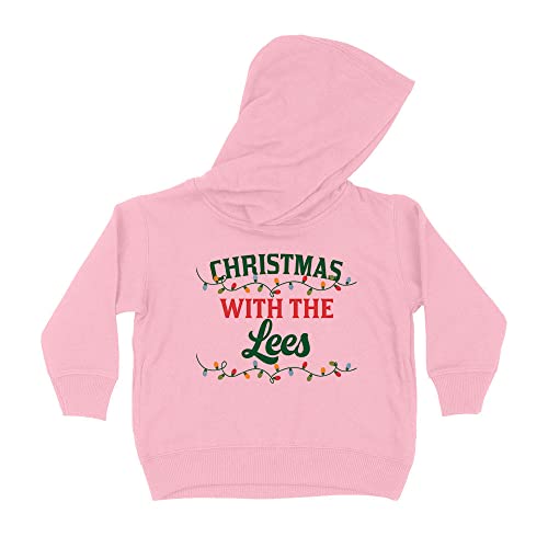 Christmas with The Lees Kids Hoodie Sweatshirt Toddler 5T Light Pink