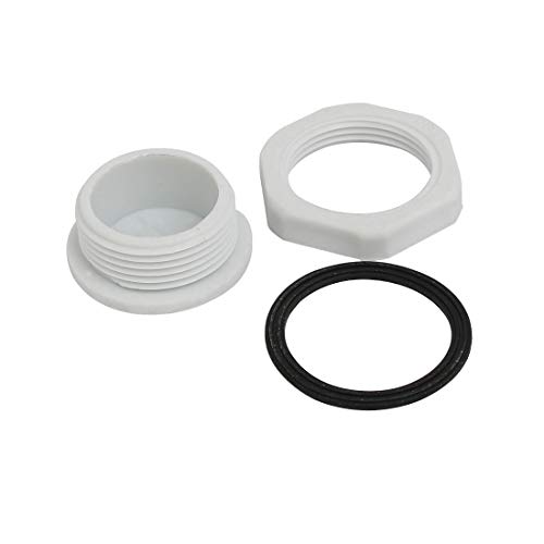 sourcing map 5pcs. PG21 Nylon Außer Gewinde Kabelverschraubung Schraube Endkappe Deckel Grau